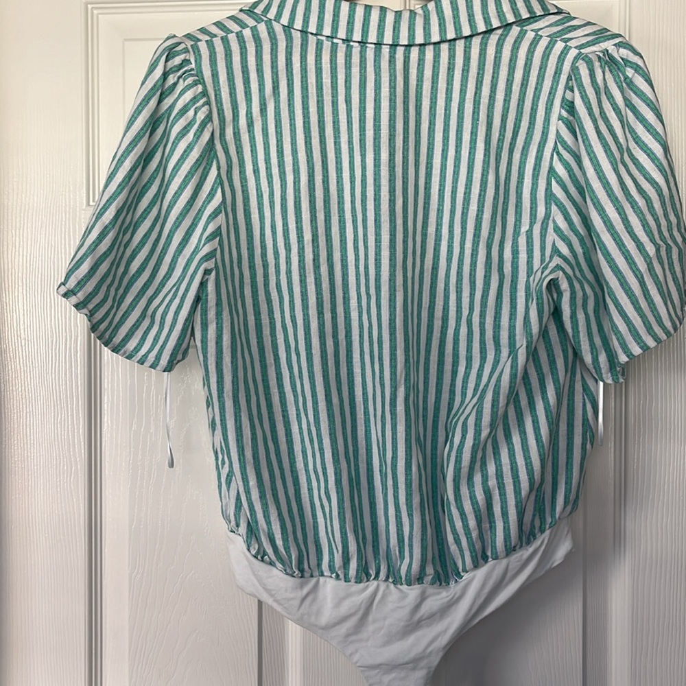 Draper James RSVP linen button bodysuit - Picture 9 of 10